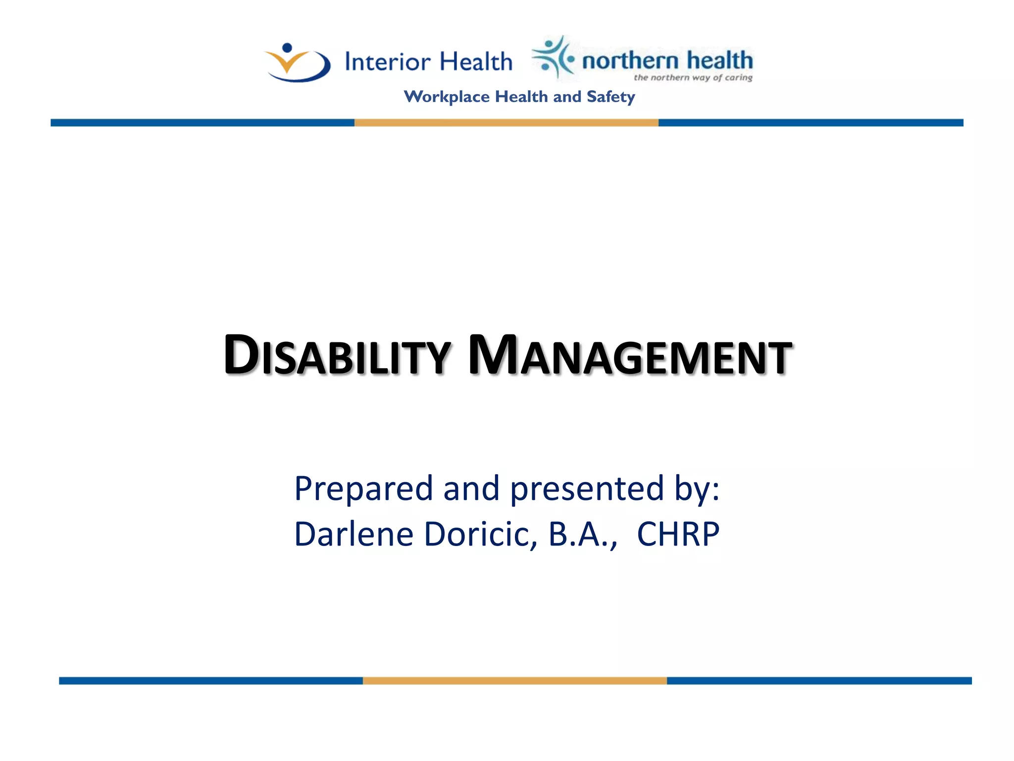 Disability Management Best Practices PPT