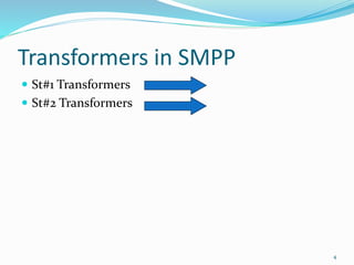 Transformers in SMPP
 St#1 Transformers
 St#2 Transformers
4
 