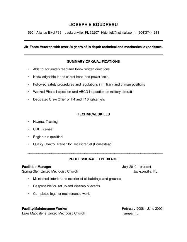 Aircraft Maintenance Resume