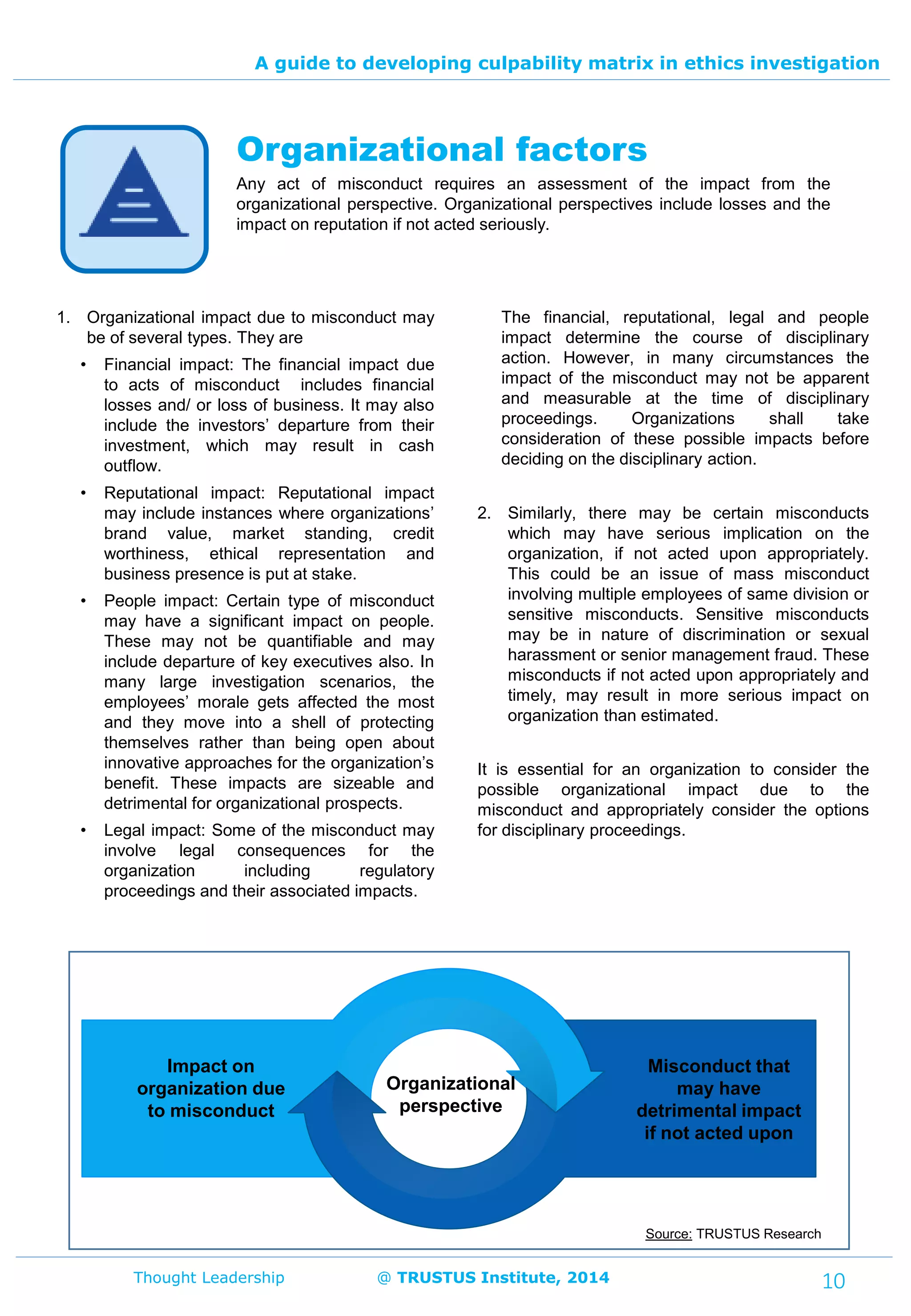 Culpability Matrix Examples Thought Leadership on Ethics & Compliance scale Final | PDF