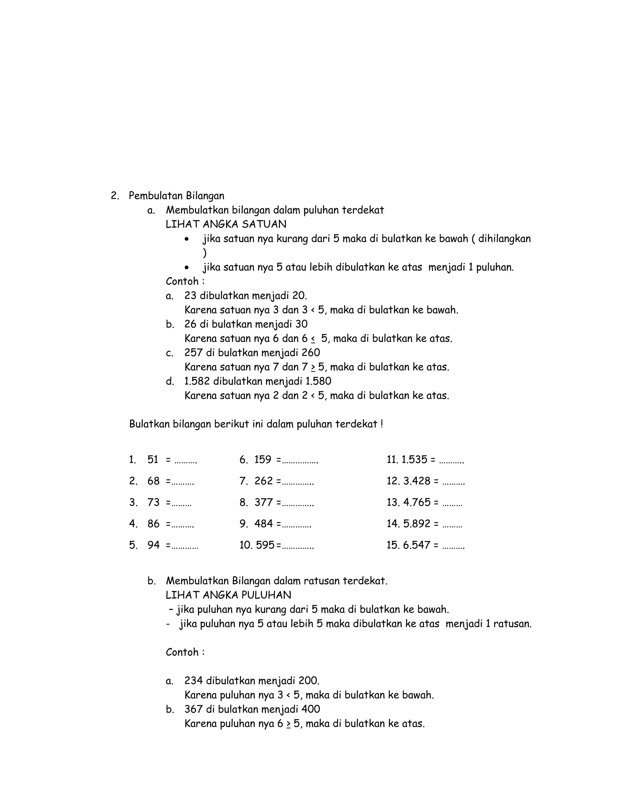 Materi Matematika Bab 1 Bilangan Bulat Kelas 5 | DOC