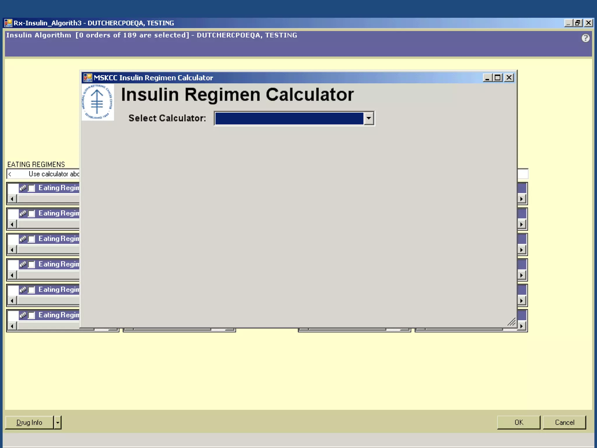 Inpatient insulin orderset