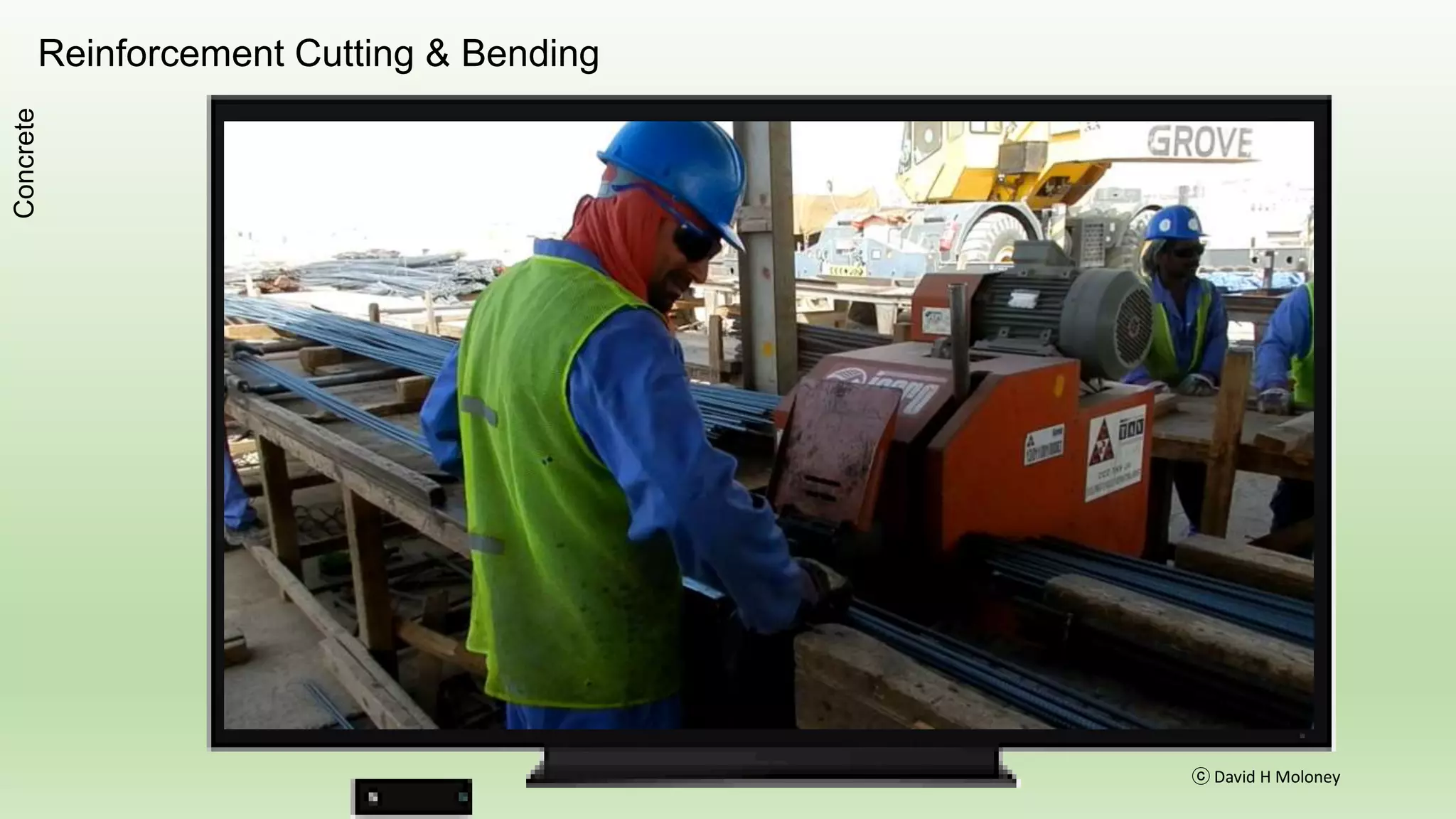 Bridge Post Tensioning Deck – Install Strand
Concrete
 