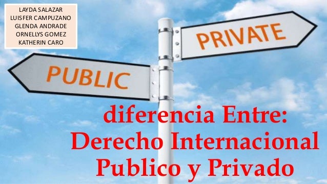 Diferencia Entre Derecho Internacional Publico y Privado