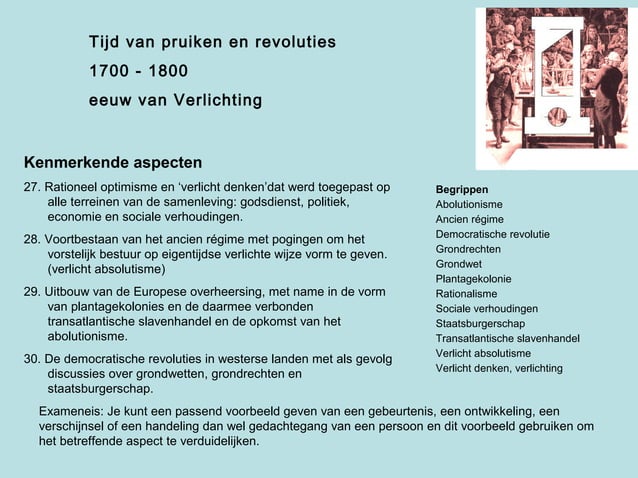 0b tien tijdvakken en kenmerkende aspecten
