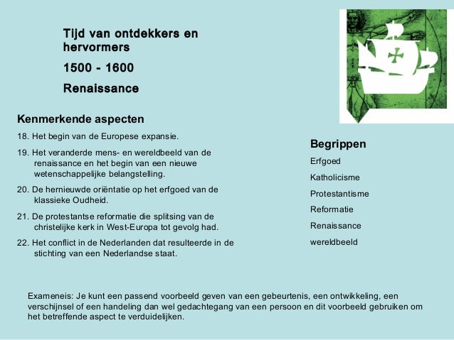 0b tien tijdvakken en kenmerkende aspecten