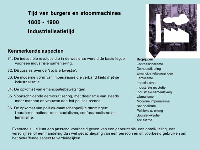 0b tien tijdvakken en kenmerkende aspecten