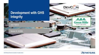 Ghs Integrity Os Development With GHS Integrity | PPTX
