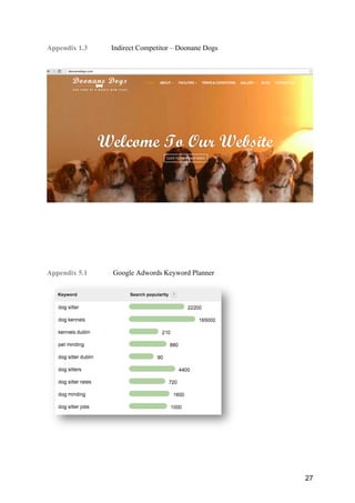 27
Appendix 1.3 Indirect Competitor – Doonane Dogs
Appendix 5.1 Google Adwords Keyword Planner
 