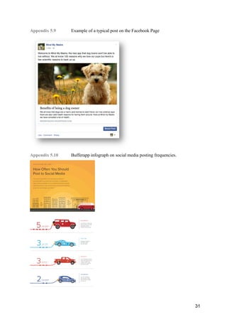 31
Appendix 5.9 Example of a typical post on the Facebook Page
Appendix 5.10 Bufferapp infograph on social media posting frequencies.
 