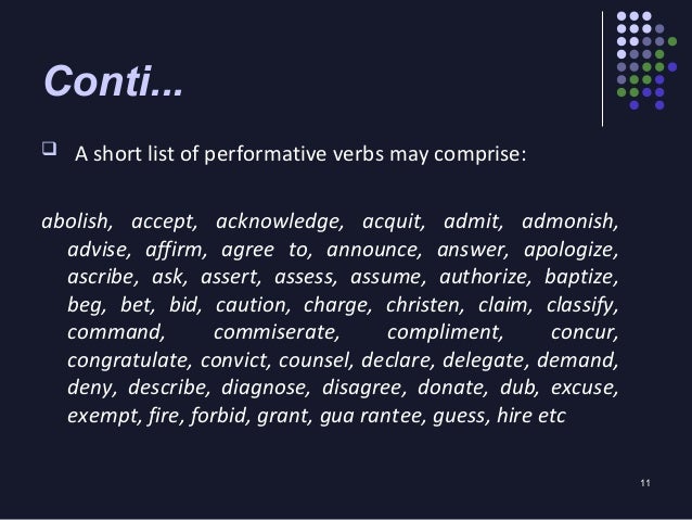 Constative and performative utterance examples – performative and ...
