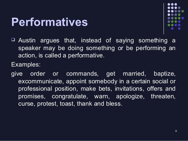 Constative and performative utterance examples – performative and ...