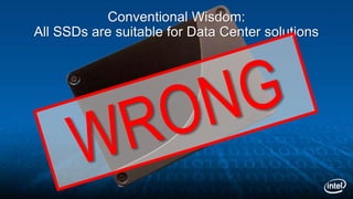 Conventional Wisdom:
All SSDs are suitable for Data Center solutions
 
