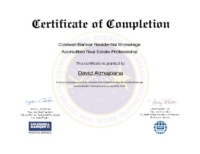 Coldwell Banker Certification