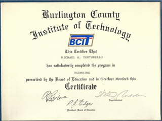 BCIT Plumbing Certificate