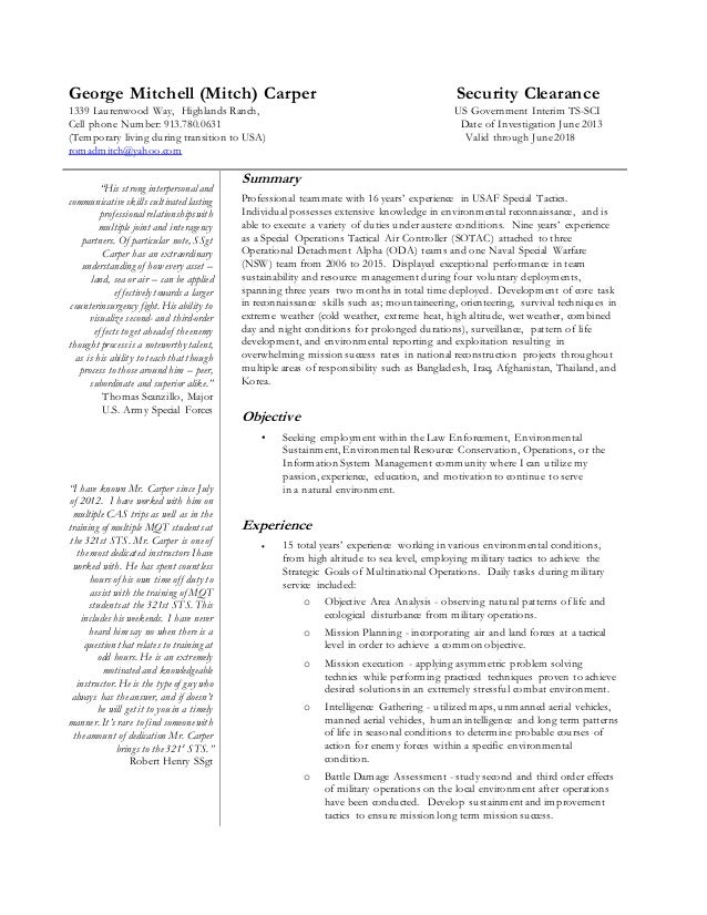 specific resume for usa jobs final
