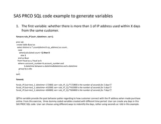 Variables Creation using SAS on Longitudinal Data for Fraud Models ...