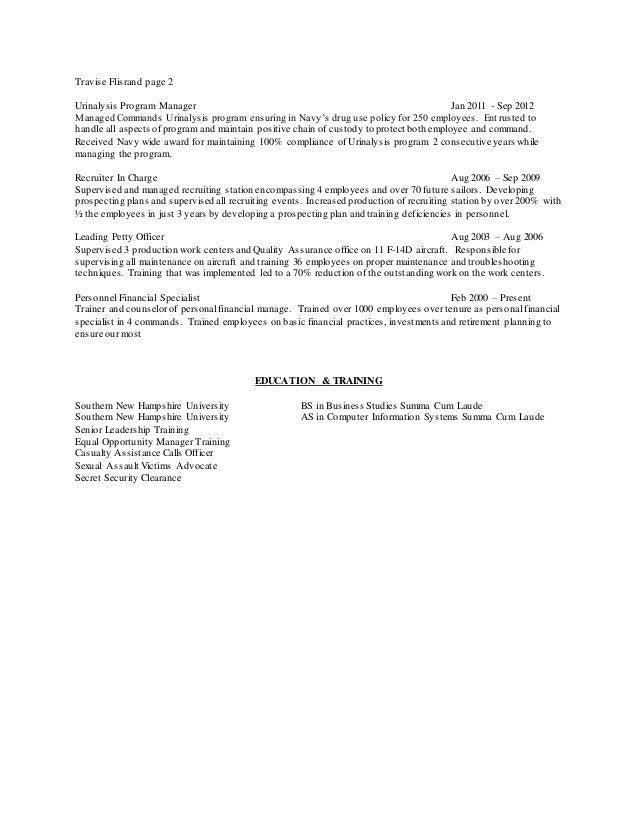 travise flisrand resume