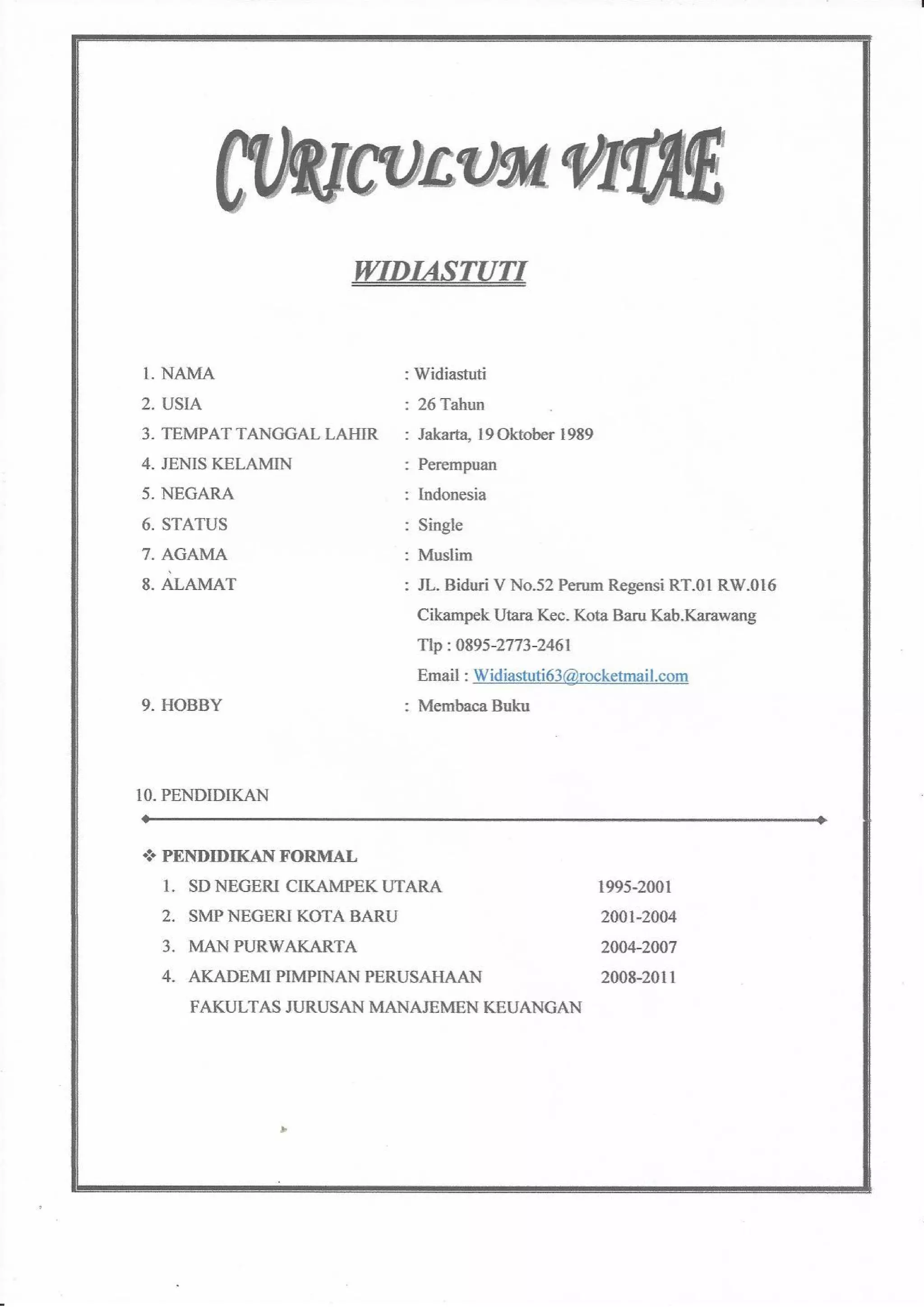 Surat Lamaran & CV Baru | PDF