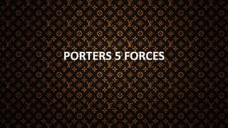PORTERS 5 FORCES
 