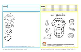 22-02-2021 Observa el video, realiza los trazos y colorea. 22-02-2021 Realiza la actividad en compañía de tus padres. Envía un video corto.
 