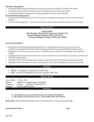 Prashant New resume | DOC