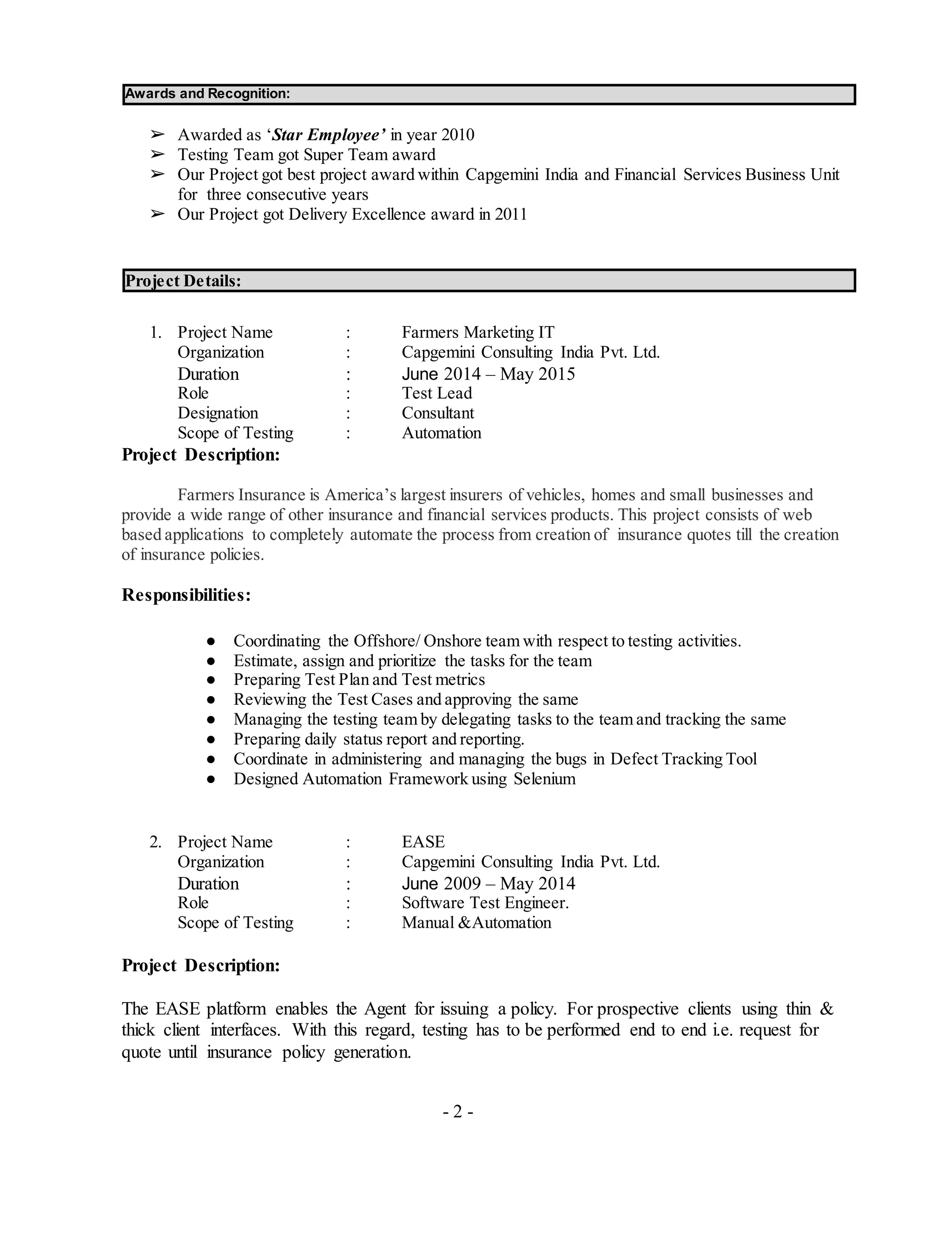 Resume_Testing_Sanjeev | PDF