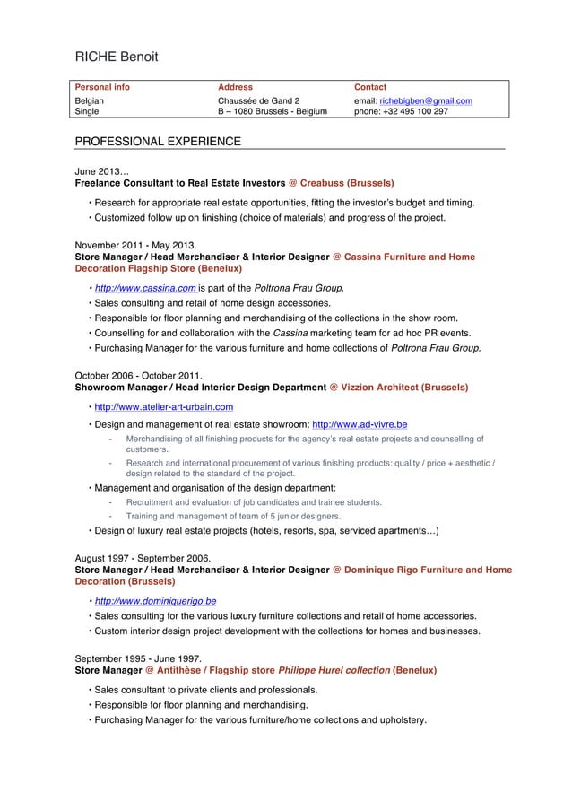 Ben CV English SC PDF Ben CV English SC PDF