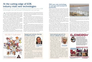 7KLVSURJUDPSURGXFHVIHHGZDWHUIRUWKH 
VWHDPQHHGHGIRUWKHSURMHFWDQGDOVRQRQSRWDEOHZDWHUIURPPXOWLSOHVRXUFHVVXFKDVZDWHU 
VHSDUDWHGIURPRLOSURGXFWLRQ,WLVWKHQFRQGLWLRQHGXVLQJYDULRXVWHFKQRORJLHV¨LQFOXGLQJWKH 
ODUJHVWPHFKDQLFDOYDSRUFRPSUHVVRUVHYHUEXLOW 
Occidental Petroleum Corporation (Oxy) plant 
 