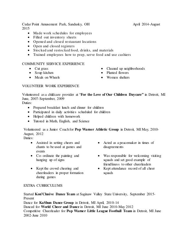 filled out resumes