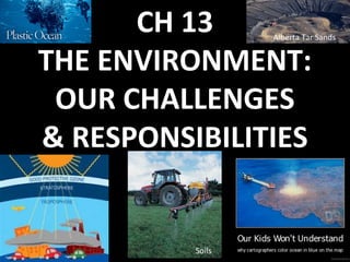 CH 13
THE ENVIRONMENT:
OUR CHALLENGES
& RESPONSIBILITIES
Alberta Tar Sands
Soils
 