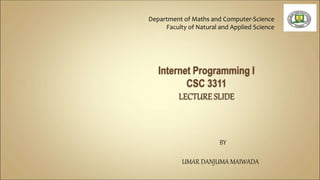 0 csc 3311 slide internet programming | PPT