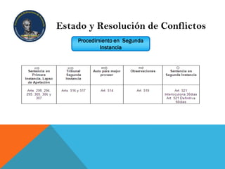 Estado y Resolución de Conflictos
Procedimiento en Segunda
Instancia
 