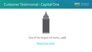 Watch the video
One of the largest US banks, 1988
CustomerTestimonial : Capital One
 