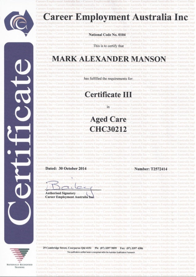 cert iii aged care cert iii aged care