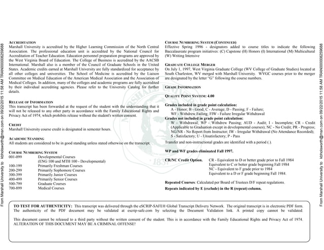Official Marshall Transcript highlighted | PDF