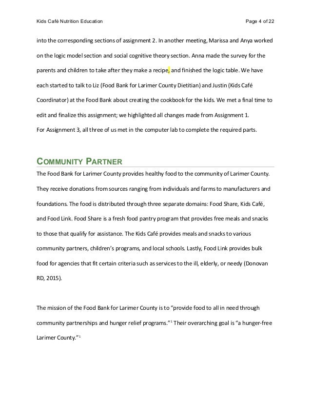 Community Nutrition Assignment 3