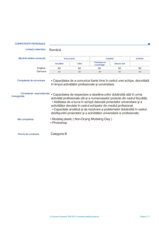 Iacobescu Bogdan CV | PDF