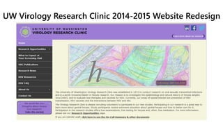 UW Virology Research Clinic 2014-2015 Website Redesign
 