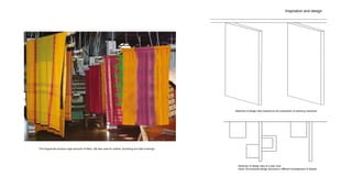 Inspiration and design
The Huguenots produce huge amounts of fabric, silk was used for clothes, furnishing and wall coverings.
Sketches of design idea inspired by the mechanism of weaving machines.
Sketches of design idea of a plan view
Issue; the proposal design becomes a different arrangement of objects
 