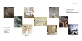 Steam Room Massive Bathroom Rain/Shower
Steam room benefits
• Boost Immune System
• Deep cleanse the skin
• Recover from workouts
• Stress relieve
• Induce deeper sleep
• The skin gets a glow of vitality
• Stiff neck and Shoulders relive
• Sleep and insomnia decrease
• Improve circulation
• Cleans the skin, creates pleasure and relaxation
Shower benefits
 