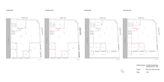 MORELANDSTREET
GOSWELL ROAD
FIRST FLOOR
MORELANDSTREET
GOSWELL ROAD
SECOND FLOOR
WC
Store
Kitchen
Office
Office
Office
Office
Stair
Second Floor Terrace
WC
Office
Store
Stair
Office
OfficeOfficeKitchen
New
Lobby
250-252GOSWELLROAD
250-252GOSWELLROAD
Lift
New
Lobby
Lift
N
MORELANDSTREET
GOSWELL ROAD
FIRST FLOOR
MORELANDSTREET
GOSWELL ROAD
SECOND FLOOR
WC
Store
Kitchen
Office
Office
Office
Office
Stair
Second Floor Terrace
WC
Office
Store
Stair
Office
OfficeOfficeKitchen
New
Lobby
250-252GOSWELLROAD
250-252GOSWELLROAD
Lift
New
Lobby
Lift
N
Existing Plan Demolition plan
MORELANDSTREET
GOSWELL ROAD
FIRST FLOOR
MORELANDSTREET
GOSWELL ROAD
SECOND FLOOR
WC
Store
Kitchen
Office
Office
Office
Office
Stair
Second Floor Terrace
WC
Office
Store
Stair
Office
OfficeOfficeKitchen
New
Lobby
250-252GOSWELLROAD
250-252GOSWELLROAD
Lift
New
Lobby
Lift
N
MORELANDSTREET
GOSWELL ROAD
FIRST FLOOR
MORELANDSTREET
GOSWELL ROAD
SECOND FLOOR
WC
Store
Kitchen
Office
Office
Office
Office
Stair
Second Floor Terrace
WC
Office
Store
Stair
Office
OfficeOfficeKitchen
New
Lobby
250-252GOSWELLROAD
250-252GOSWELLROAD
Lift
New
Lobby
Lift
N
Existing Plan Demolition plan
Building address 254-258 Goswell Road
Clerkenwell EC1V 7EB
Project Stop Over. Hotel not Hotel
Scale 1:100N
 