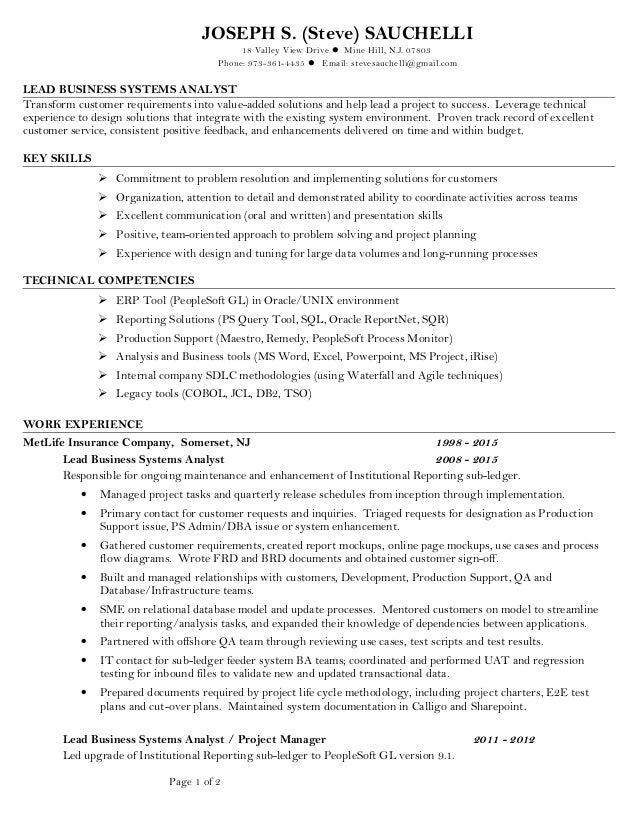 resume steve sauchelli lead bsa