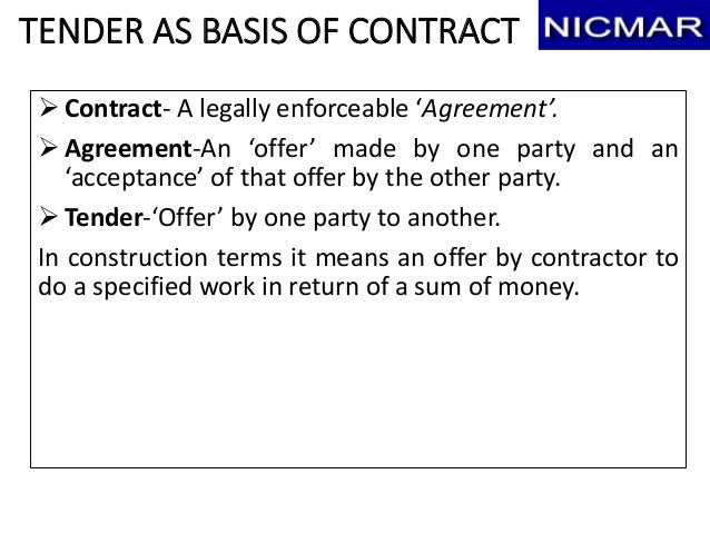 for e requirement tendering Tendering Contract Bidding Final of & Draft Award