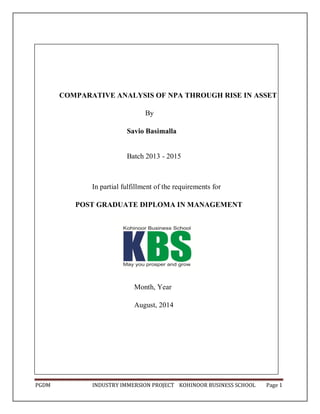 Industry Immerssion Project Format | PDF
