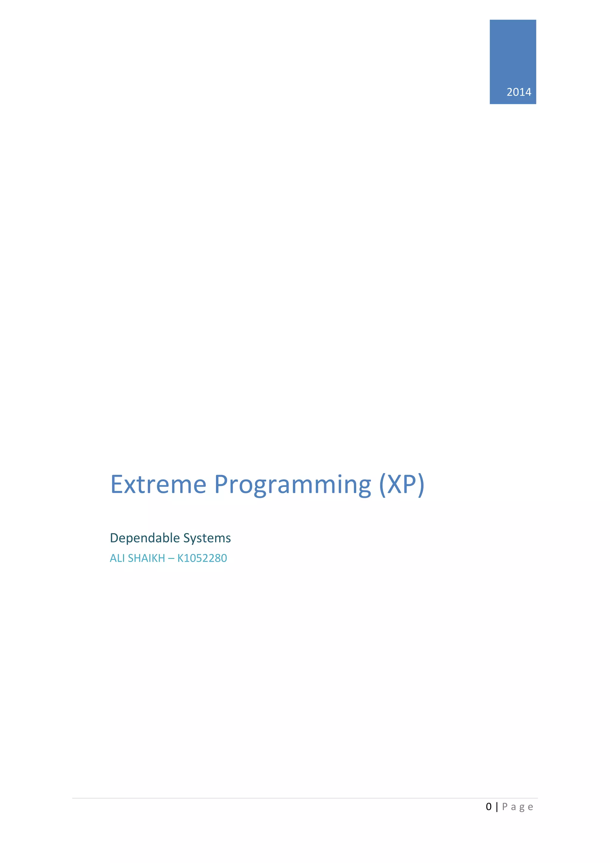 Extreme Programming (XP) as A Popular Agile methodology. | PDF | Web ...