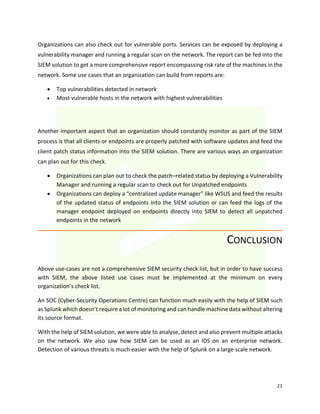 Final Project Report-SIEM | PDF