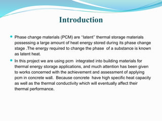 APPLICATION OF PCM IN CONSTRUCTION OF BUILDINGS | PPTX