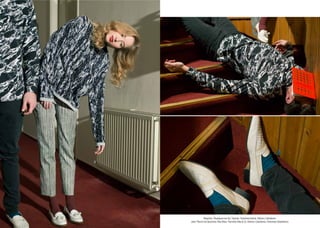 H A I R  E T C .
- 4 8 - Βαγγέλης: Πουκάµισο και τζιν, Topman. Παπούτσια Istoria. Κάλτσες Calzedonia.
Jane: Πλεκτό τοπ Sportmax, Max Mara. Παντελόνι Max & Co. Κάλτσες Calzedonia. Παπούτσια Stradivarius.
 