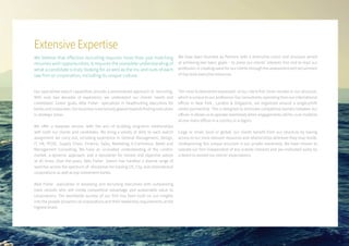 Extensive Expertise
We believe that effective recruiting requires more than just matching
resumes with opportunities. It requires the complete understanding of
what a candidate is truly looking for as well as the ins and outs of each
law firm or corporation, including its unique culture.
Our specialized search capabilities provide a personalized approach to recruiting.
With over two decades of experience, we understand our clients’ needs and
candidates’ career goals. Able Fisher specializes in headhunting executives for
banks and corporates. Our business is exclusively geared towards finding executives
in strategic areas.
We offer a bespoke service, with the aim of building long-term relationships
with both our clients and candidates. We bring a variety of skills to each search
assignment we carry out, including experience in General Management, Design,
IT, HR, PE/VC, Supply Chain, Finance, Sales, Marketing, E-Commerce, Retail and
Management Consulting. We have an unrivalled understanding of the London
market, a dynamic approach, and a reputation for honest and objective advice
at all times. Over the years, Able Fisher Search has handled a diverse range of
searches across the spectrum of disciplines for leading US, City, and international
corporations as well as top investment banks.
Able Fisher specializes in assessing and recruiting executives with outstanding
track records who will create competitive advantage and sustainable value to
corporations. The worldwide success of our firm has been built on our insights
into the people dynamics of corporations and their leadership requirements at the
highest levels.
We have been founded by Partners with a distinctive vision and structure aimed
at achieving two basic goals – to place our clients’ interests first and to lead our
profession in creating value for our clients through the assessment and recruitment
of top-level executive resources.
The most fundamental expression of our client-first vision resides in our structure,
which is unique to our profession. Our consultants, operating from our international
offices in New York , London & Singapore, are organized around a single-profit
centre partnership. This is designed to eliminate competitive barriers between our
offices. It allows us to operate seamlessly when engagements call for us to mobilize
across many offices in a country or a region.
Large or small, local or global, our clients benefit from our structure by having
access to our most relevant resources and relationships wherever they may reside.
Underpinning this unique structure is our private ownership. We have chosen to
operate our firm independent of any outside interests and are motivated solely by
a desire to exceed our clients’ expectations.
 